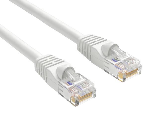 Cable Leader 5ft Cat6 Ethernet Cable / High Speed LAN Patch Cable, 1 Gigabit RJ45, 550MHz 24AWG Bare Copper UTP, White, for Home, Office, Gaming &...