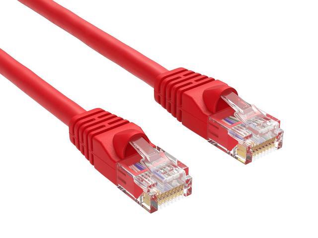 Cable Leader 6ft Cat6 Ethernet Cable / High Speed LAN Patch Cable, 1 Gigabit RJ45, 550MHz 24AWG Bare Copper UTP, Red, for Home, Office, Gaming &...