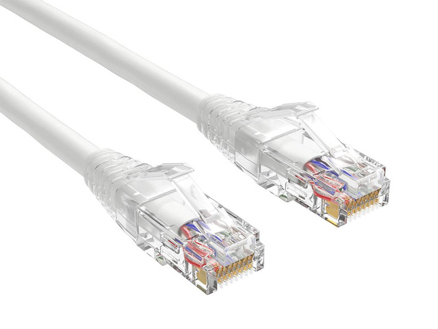 Cable Leader 5ft Cat6 Ethernet Cable / High Speed LAN Patch Cable, 1 Gigabit RJ45, 550MHz 24AWG Bare Copper UTP, White, for Home, Office, Gaming &...