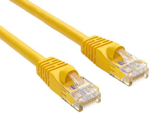 Cable Leader 4ft Cat6 Ethernet Cable / High Speed LAN Patch Cable, 1 Gigabit RJ45, 550MHz 24AWG Bare Copper UTP, Yellow, for Home, Office, Gaming &...