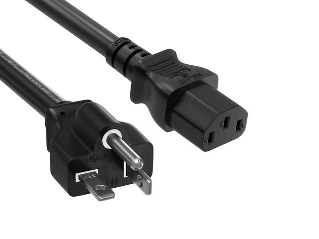 Cable Leader 6ft NEMA 5-20P to C13 Heavy Duty Power Cord, 14 AWG SJT 15A/125V, Black - PC, Monitor & Computer AC Power Cord, UL Listed
