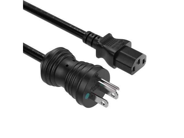 Cable Leader 15ft NEMA 5-15P to C13 Hospital Grade Power Cord, 18AWG, 10A/125V, SJT, Black, UL Listed, Hospital Grade for Medical Equipment