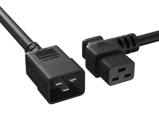 Cable Leader 6ft IEC C20 to C19 Heavy Duty Power Extension Cord, 12 AWG SJT 20A/250V, Black - Server Rack PDU Jumper Extension Cable, IEC 60320, UL...