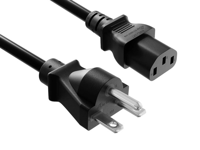 Cable Leader 6ft NEMA 6-15P to C13 Heavy Duty Power Cord, 14 AWG SJT 15A/250V, Black - 250V Server, PDU & Equipment Power Cord, UL Listed