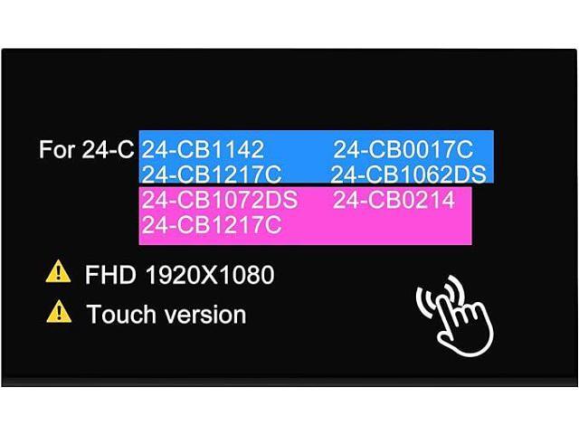 Touch Screen Replacement Compatible with HP All in One 24-C 24-CB1142 24-CB0017C 24-CB1217C 24-CB1062DS 24-CB1072DS 24-CB0214 24-CB1217C LCD...
