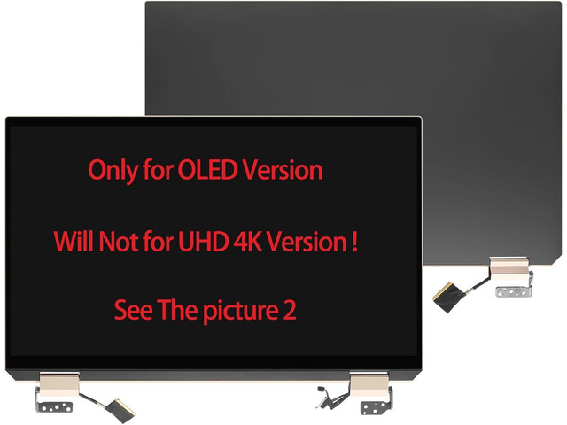 15.6' LCD Screen Replacement Compatible with HP Envy x360 15T-EB100 Display UP Full Assembly Cover + Hinge OLED (Not for UHD 4K Version)(Gray)