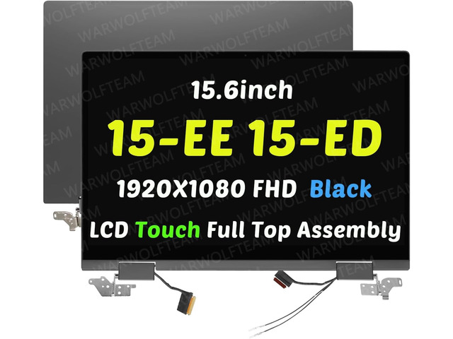 Replacement Cover Cable Hinges Full Top Assembly LED Compatible with HP Envy X360 15-ED 15-EE 15-EE1005AU 15-EE1007AU LCD Touch Screen Digitizer...