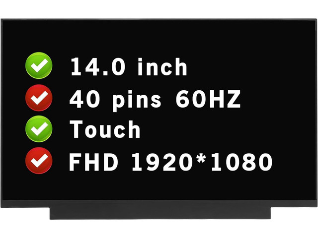 GBOLE for HP P/N L62775-001 FHD 1920 * 1080 40 pin 60 Hz 14.0' LCD Touch Screen Replacement Display Panel (Without Tabs)