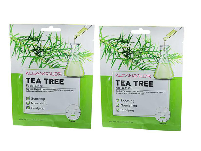 Kleancolor Tea Tree Facial Mask 0.8 fl oz 2Pk