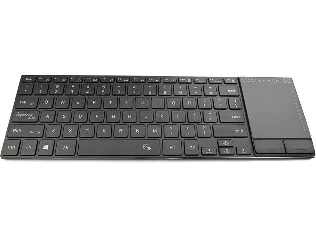 Rii Wireless Bluetooth Keyboard,Multi Device Rechargeable Keyboard Stainless Steel Ultra Slim Bluetooth Keyboard with Multi-Touch...