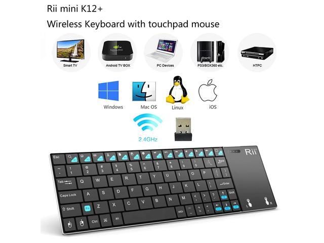 Rii mini i12+ Wireless Mini Keyboard with Touchpad mouse for PC Tablet Android TV BOX