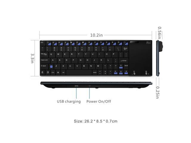 Rii mini i12+ Wireless Mini Keyboard with Touchpad mouse for PC Tablet Android TV BOX
