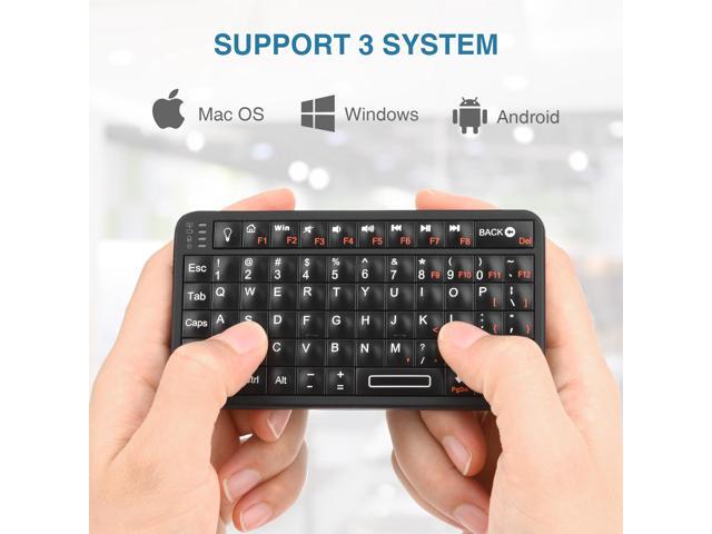 Rii Mini Bluetooth Keyboard,Portable Wireless Keyboard with Backlit,Rechargeable Mini Keyboard for Smart TV/Android TV Box/SmartPhone/HTPC/IPTV,...
