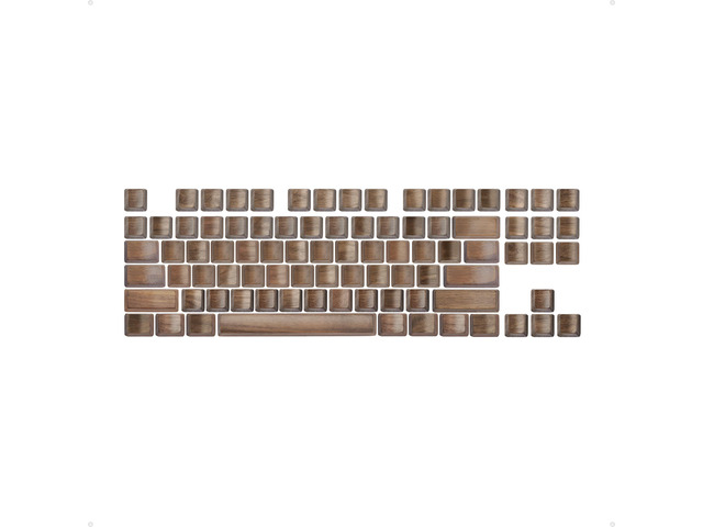 Loha Custom Black Walnut Wood Keyboard Keycaps, Wooden Keycap for Mechanical Keyboard, OEM Profile, Key Caps Set, MX-Style Compatible, Single Keys...