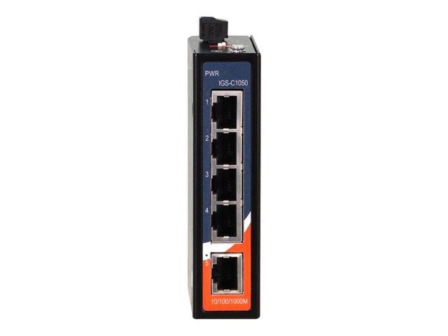 ORing IGS-C1050 Industrial 5-Ports 10/100/1000Base-T(X) Unmanaged Gigabit Ethernet Switch
