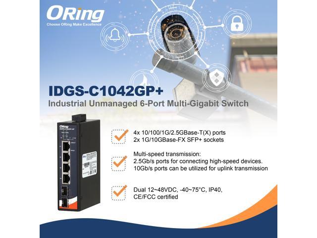 ORing IDGS-C1042GP+ - Industrial Unmanaged 2.5G High Speed Ethernet Switch
