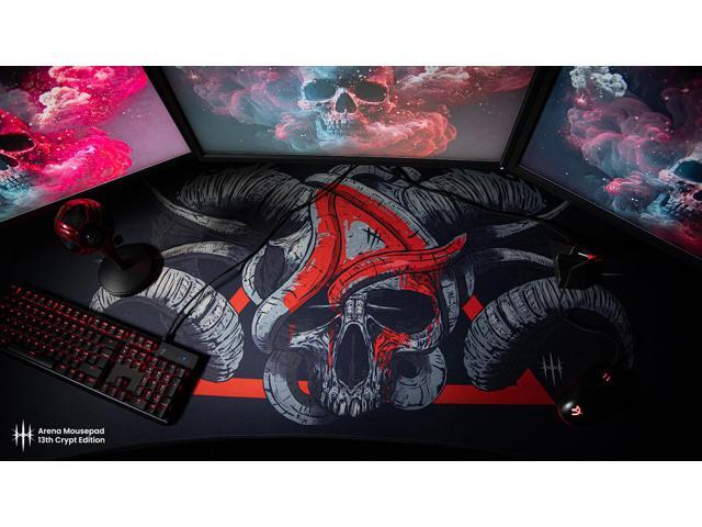Arozzi Arena Full-Surface, Interchangeable, Water-Resistant, and Washable Mouse Pad with Stitched Edges - D056