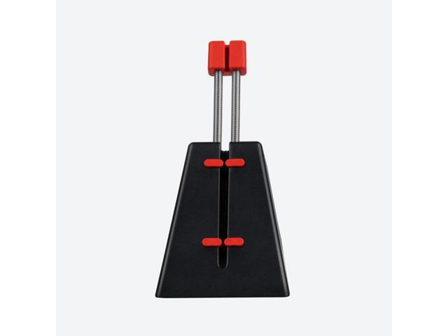 Arozzi - Ancora Mouse Bungee with Snug Cord Holder, Rubber Feet, Extendable Spring, and Weighted for Stability - Black with Red Accents