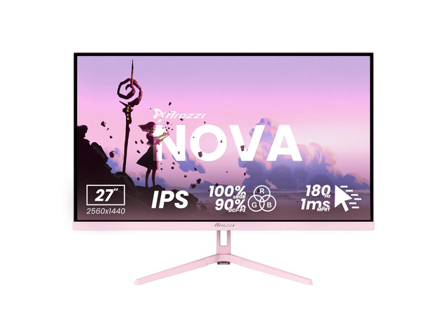 Arozzi Nova 27' IPS 180Hz Gaming Monitor - Pink