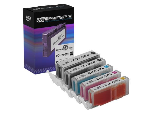 Speedy Inks Compatible Ink Cartridge Replacement for Canon PGI-250XL and CLI-251XL High Yield (1 Pigment Black, 1 Black, 1 Cyan, 1 Magenta, 1.