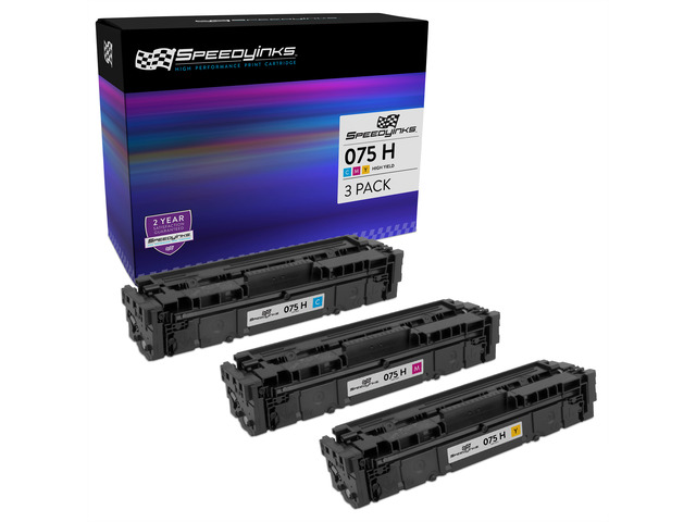 SPEEDYINKS Compatible Toner Cartridge Replacement for Canon 075 H (C, M, Y)