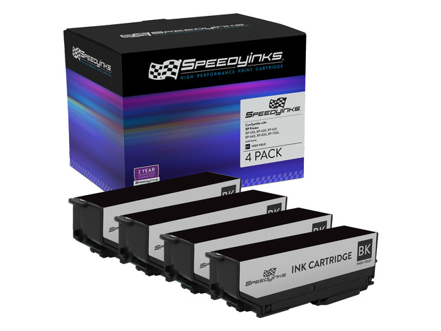 Speedy Inks Remanufactured Ink Cartridge Replacement for Epson 410XL High-Yield (Black, 4-Pack)