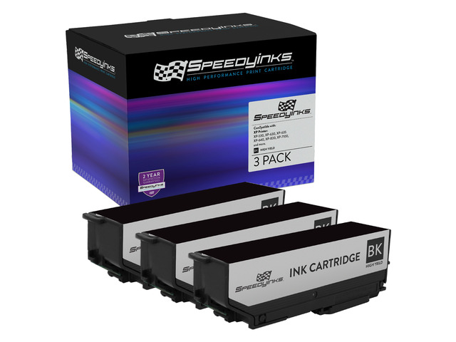 Speedy Inks Remanufactured Ink Cartridge Replacement for Epson 410XL High-Yield (Black, 3-Pack)