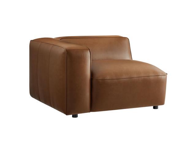 Auren Upholstered Vegan Leather Modular Left Armchair by Modway