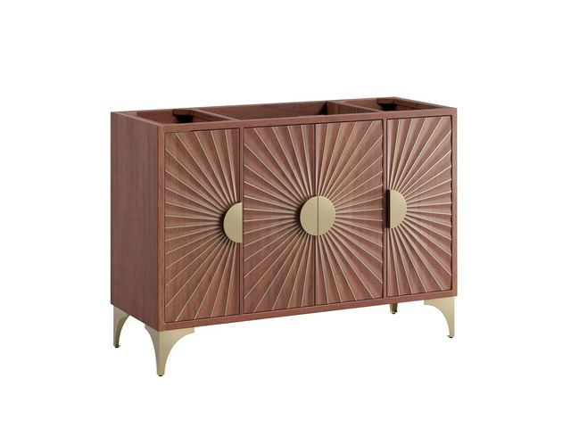 Daylight 48' Single Sink Compatible (Not Included) Bathroom Vanity Cabinet Walnut EEI-6168-WAL