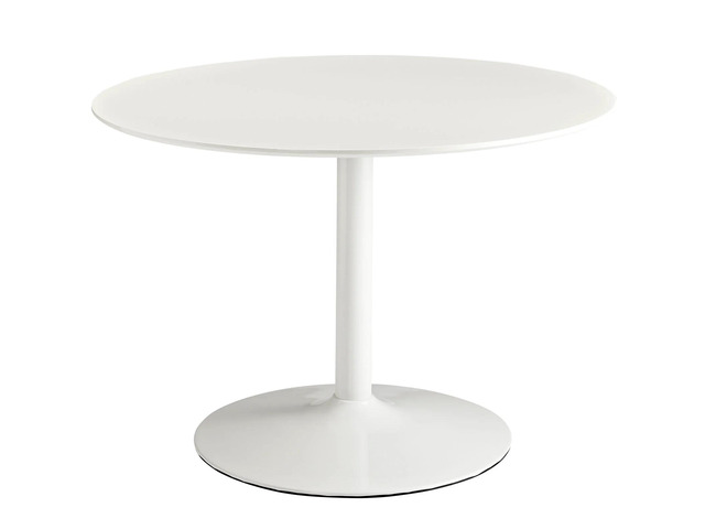 Revolve Round Wood Dining Table White EEI-785-WHI