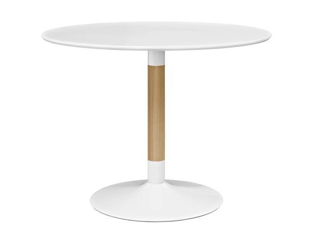 Whirl Round Dining Table White EEI-2666-WHI-SET