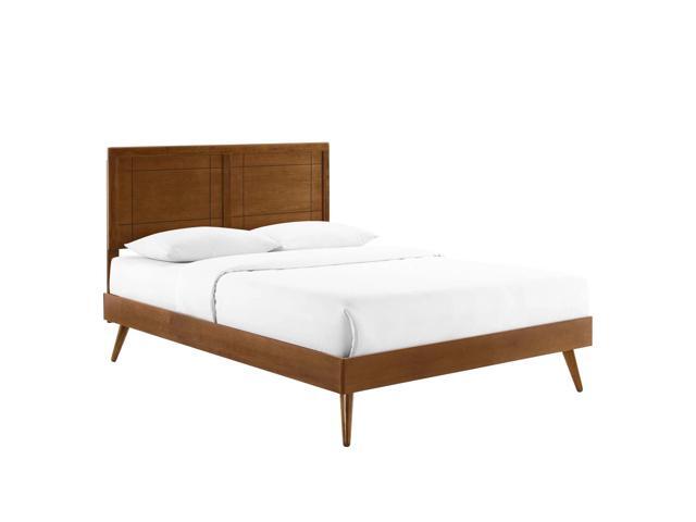 Marlee Full Wood Platform Bed With Splayed Legs Walnut MOD-6628-WAL