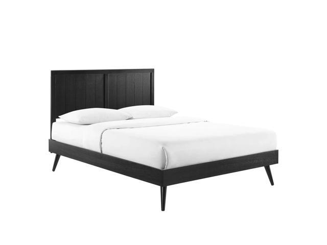 Alana Queen Wood Platform Bed With Splayed Legs Black MOD-6379-BLK