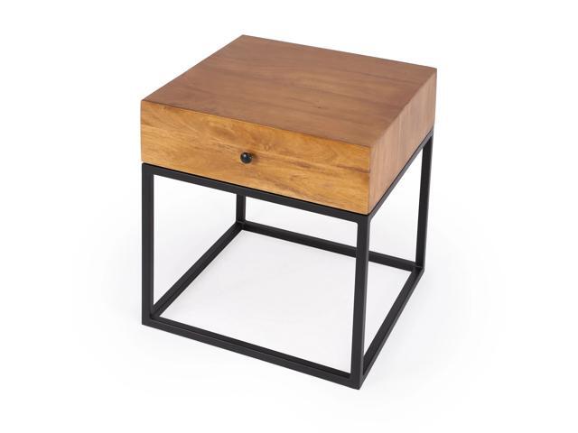 Brixton Iron & Wood End Table in Multi-Color 3898330