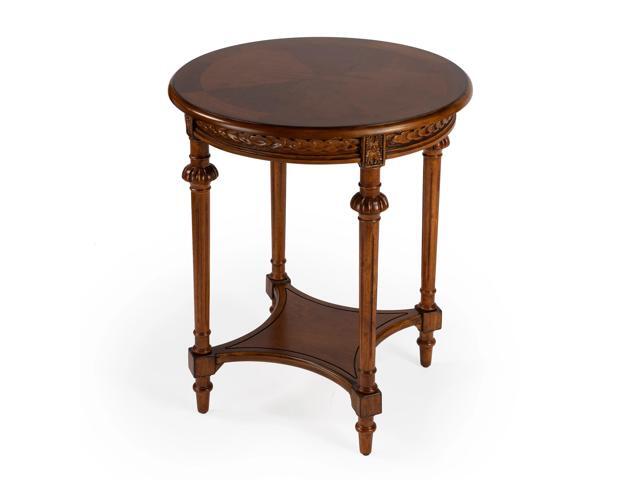 Photos - Sofa Hellinger Round End Table in Medium Brown 6162101