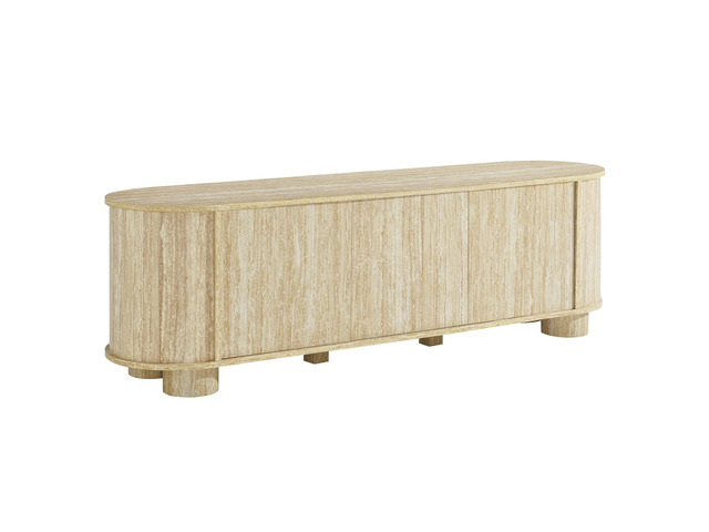 Overture 63? Oval Faux Travertine TV Stand by Modway EEI-7016-TRA