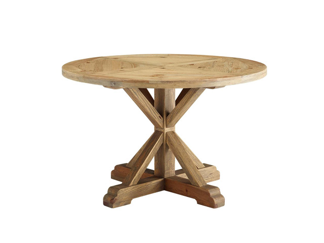 Stitch Round Pine Wood Dining Table