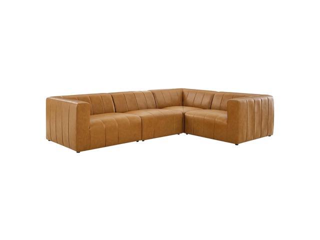 Bartlett Vegan Leather 4-Piece Sectional Sofa Tan EEI-4519-TAN