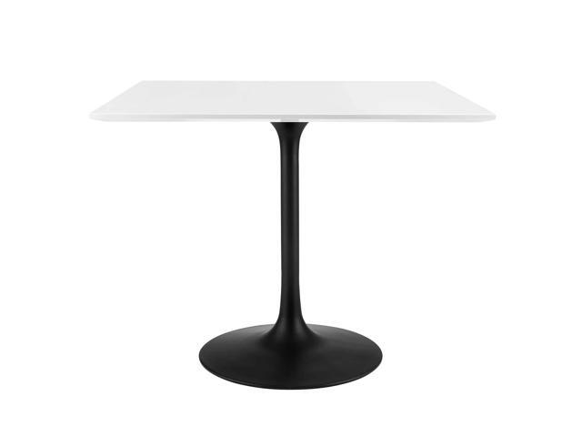 Lippa 36' Square Wood Top Dining Table Black White EEI-3514-BLK-WHI