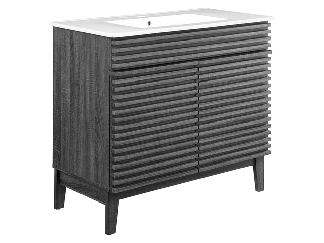 Render 36' Bathroom Vanity Charcoal White EEI-4437-CHA-WHI