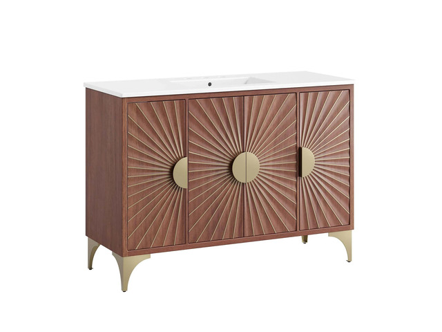 Daylight 48' Bathroom Vanity White Walnut EEI-6302-WHI-WAL