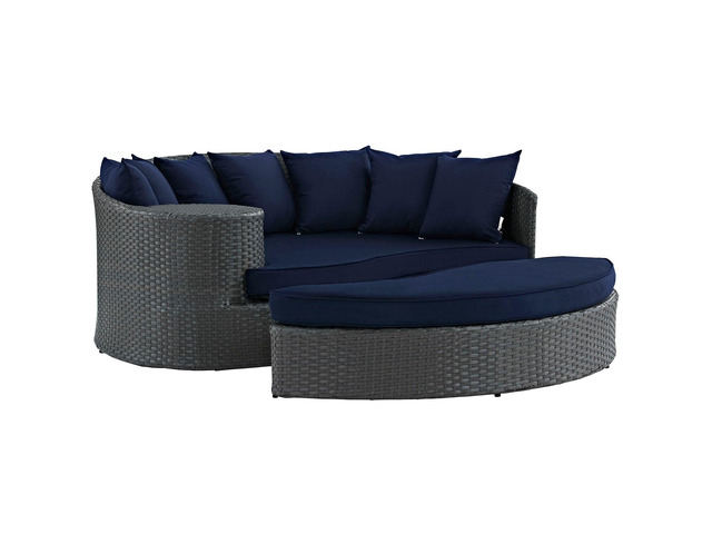 Sojourn Outdoor Patio Sunbrella Daybed Canvas Navy EEI-1982-CHC-NAV