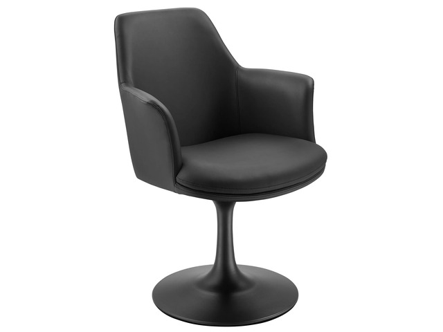 Lippa Swivel Dining Vegan Leather Armchair by Modway