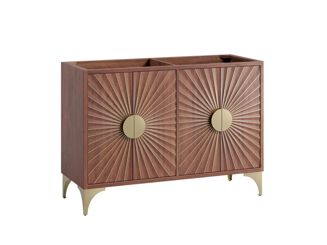Daylight 48' Double Sink Compatible (Not Included) Bathroom Vanity Cabinet Walnut EEI-6169-WAL