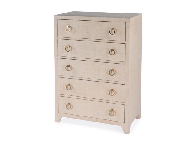 Bar Harbor 5 Drawer Raffia Dresser in Natural 5707362