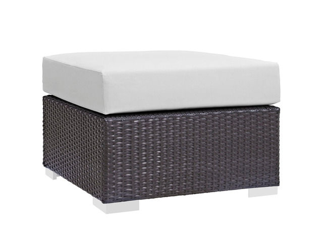 Convene Outdoor Patio Fabric Square Ottoman by Modway