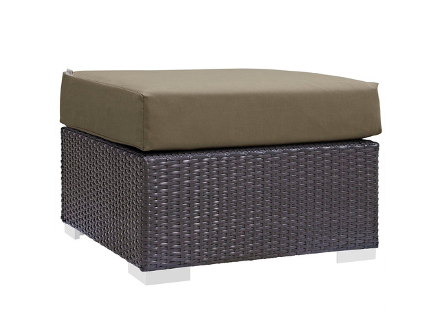 Convene Outdoor Patio Fabric Square Ottoman by Modway