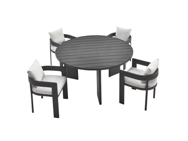 Tahoe 5-Piece Outdoor Patio Aluminum Dining Set