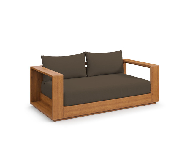 Tahoe Acacia Wood Outdoor Patio Acacia Wood Loveseat by Modway