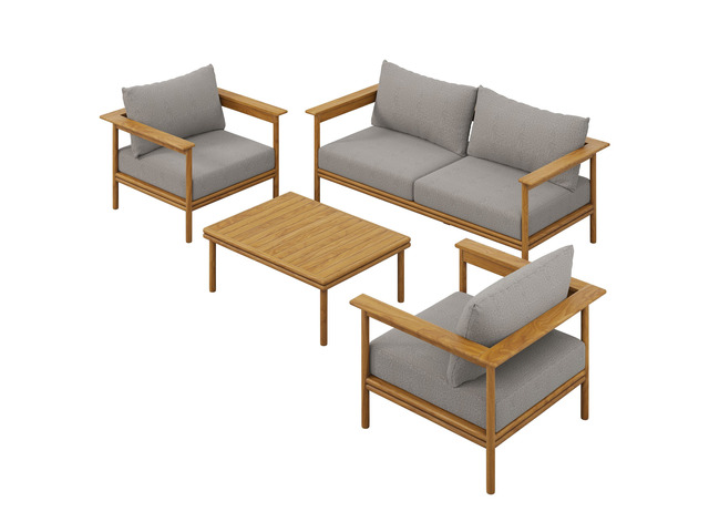 Wren 4-Piece Outdoor Patio Teak Wood Furniture Set by Modway